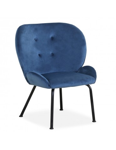 Fauteuil Coco Velours Bleu lf0136hlr68