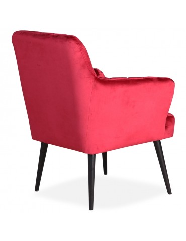 Fauteuil scandinave Octave Velours Rouge lf0135hlr50