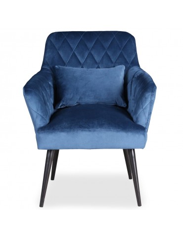 Fauteuil scandinave Octave Velours Bleu lf0135hlr68