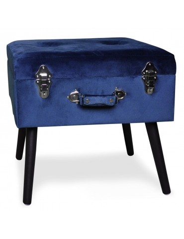 Pouf-coffre Bardo Velours Bleu msxbt1807svelvetblue