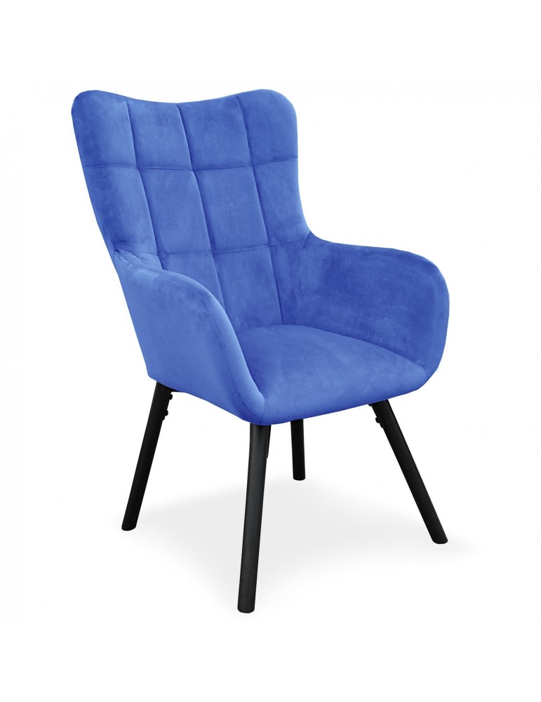 Fauteuil Onyx Velours Bleu 9067bluevelvet