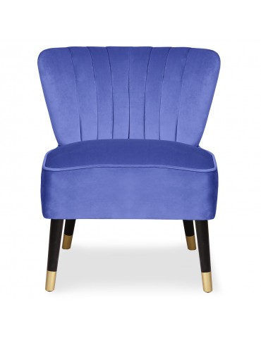 Lot de 2 fauteuils Alma Velours Bleu 8446bluevelvet