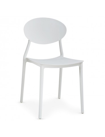 Lot de 4 chaises empilables Balagan Blanc dc1801blanc