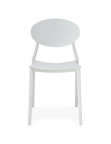 Lot de 4 chaises empilables Balagan Blanc dc1801blanc