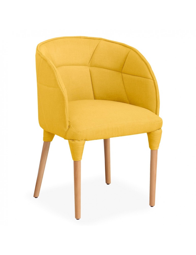 Chaise / Fauteuil Cielo Tissu Jaune lf0148jaune Chaise / Fauteuil Cielo Tissu Jaune lf0148jaune