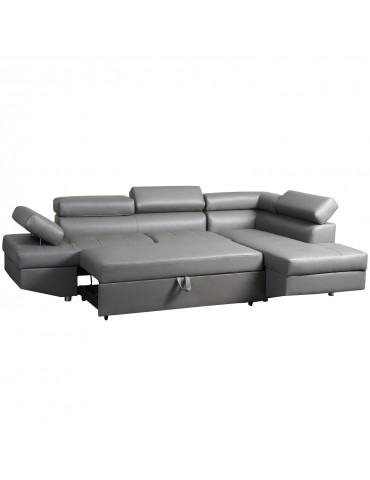 Canapé d'angle convertible Lido Gris lf3347ggris