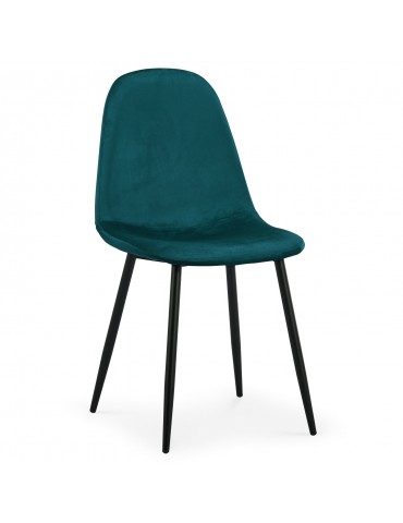 Lot de 4 chaises Gao Velours Vert dc5081velvetgreen