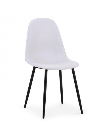 Lot de 4 chaises Gao Simili P.U. Blanc dc5081puwhite