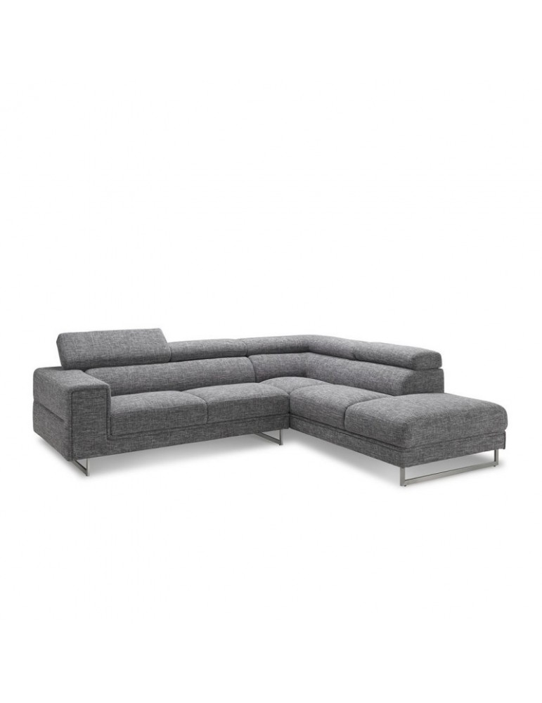 Street Gris Narbonne - Canape d'angle avec appuis-tete en tissu angle droit C110-NARBONNEGREY-AD Street Gris Narbonne - Canape d'angle avec appuis-tete en tissu angle droit C110-NARBONNEGREY-AD