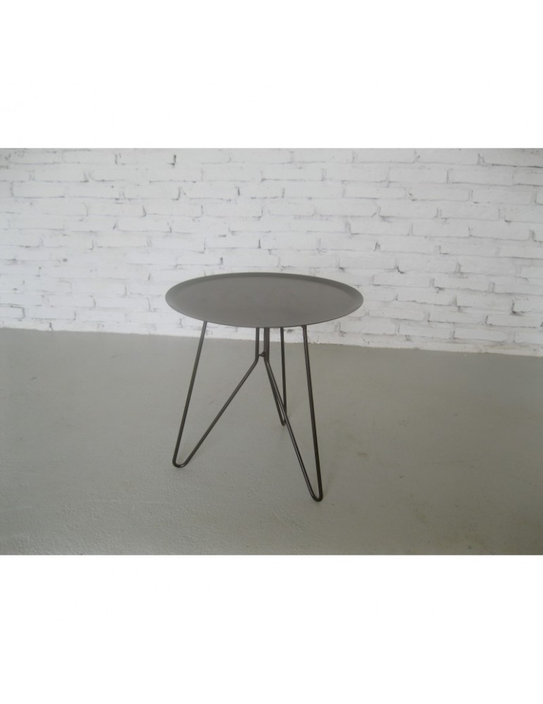 Klixx Gris - Bout de canape rond en metal ACD-KLIXX-GREY Klixx Gris - Bout de canape rond en metal ACD-KLIXX-GREY