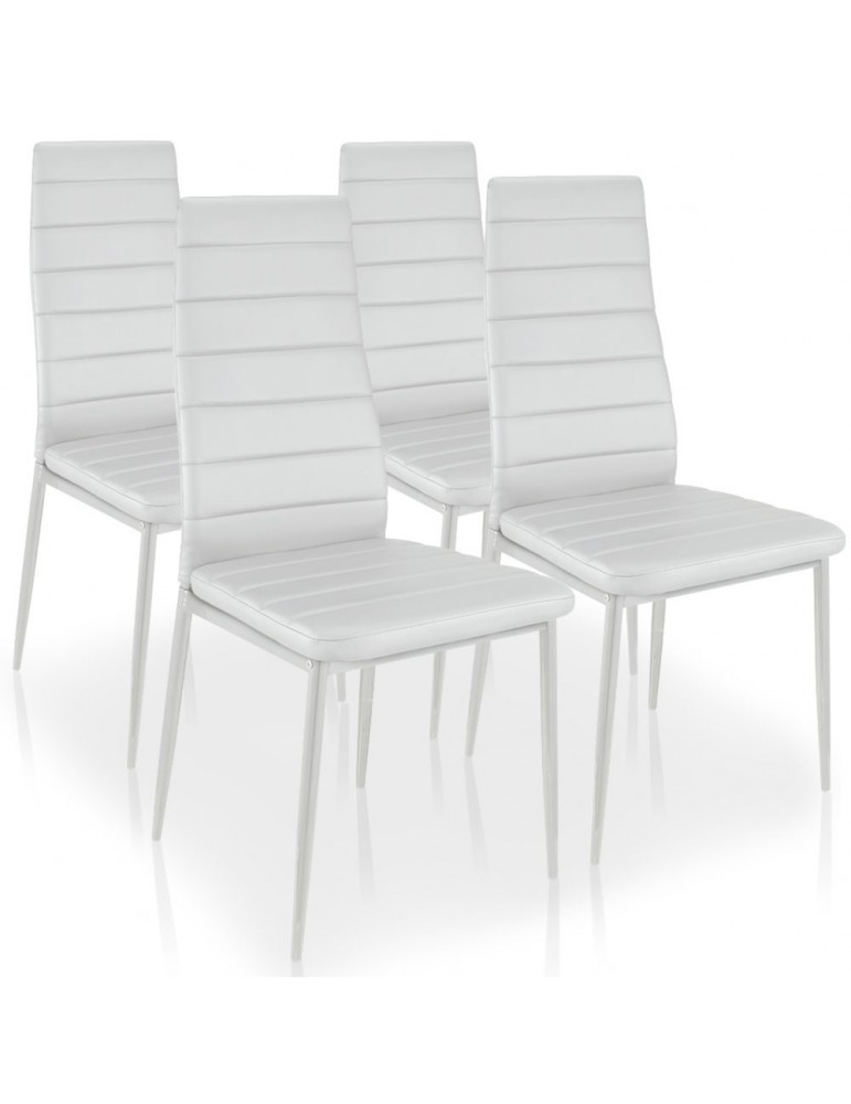 Lot de 4 chaises Stratus Blanc MLM112157-Blanc Lot de 4 chaises Stratus Blanc MLM112157-Blanc