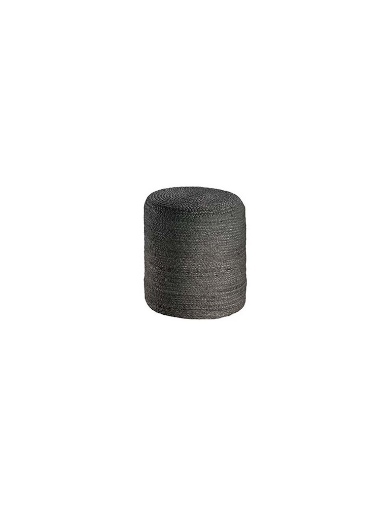 Pouf uni Jarod rond Gris diamètre 40 cm 1307992000Vivaraise