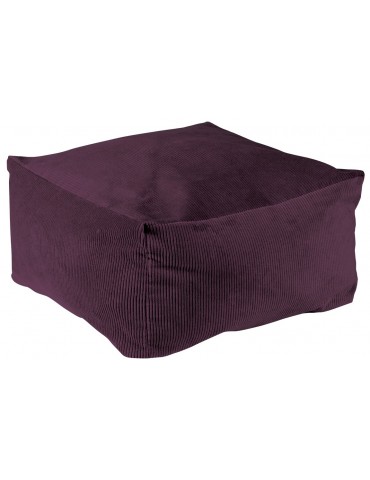 Pouf Lisette Prune 40 x 40 x 20 1308299000Vivaraise