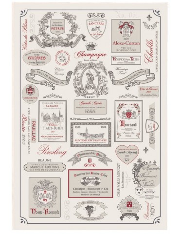 Torchon Étiquettes de vins Ecru 48 X 72 3858010000Winkler
