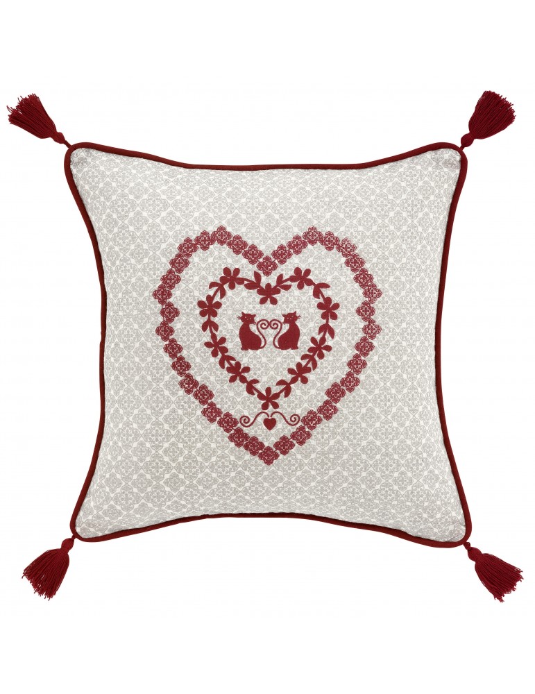 Coussin Kosy Sangria 40 X 40 4221030000Les Ateliers du Linge Coussin Kosy Sangria 40 X 40 4221030000Les Ateliers du Linge