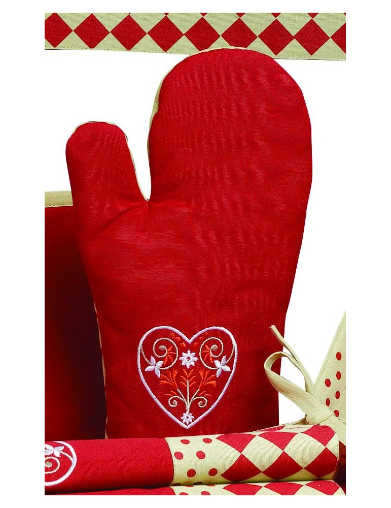 Gant de cuisine Rosa Rouge 18 X 28 3924030000Ça et Là Gant de cuisine Rosa Rouge 18 X 28 3924030000Ça et Là