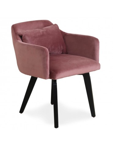 Chaise / Fauteuil scandinave Gybson Velours Rose LH5030pink