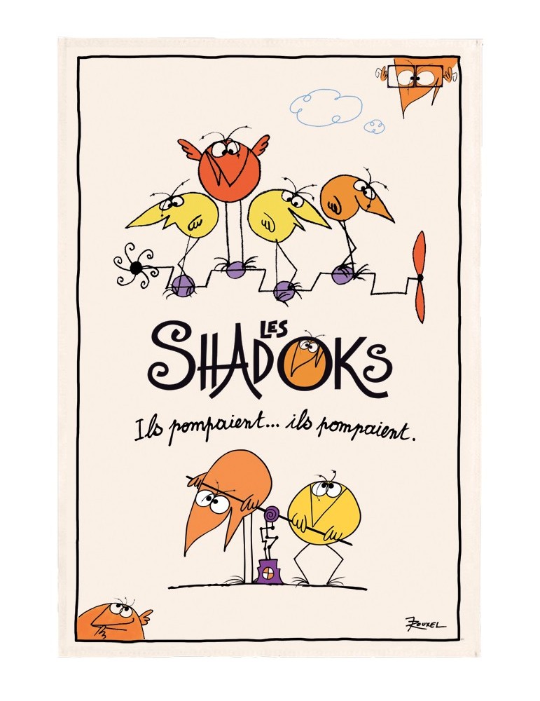 Torchon Shadoks Ils pompaient Ecru 48 x 72 6974010000Torchons & Bouchons Torchon Shadoks Ils pompaient Ecru 48 x 72 6974010000Torchons & Bouchons