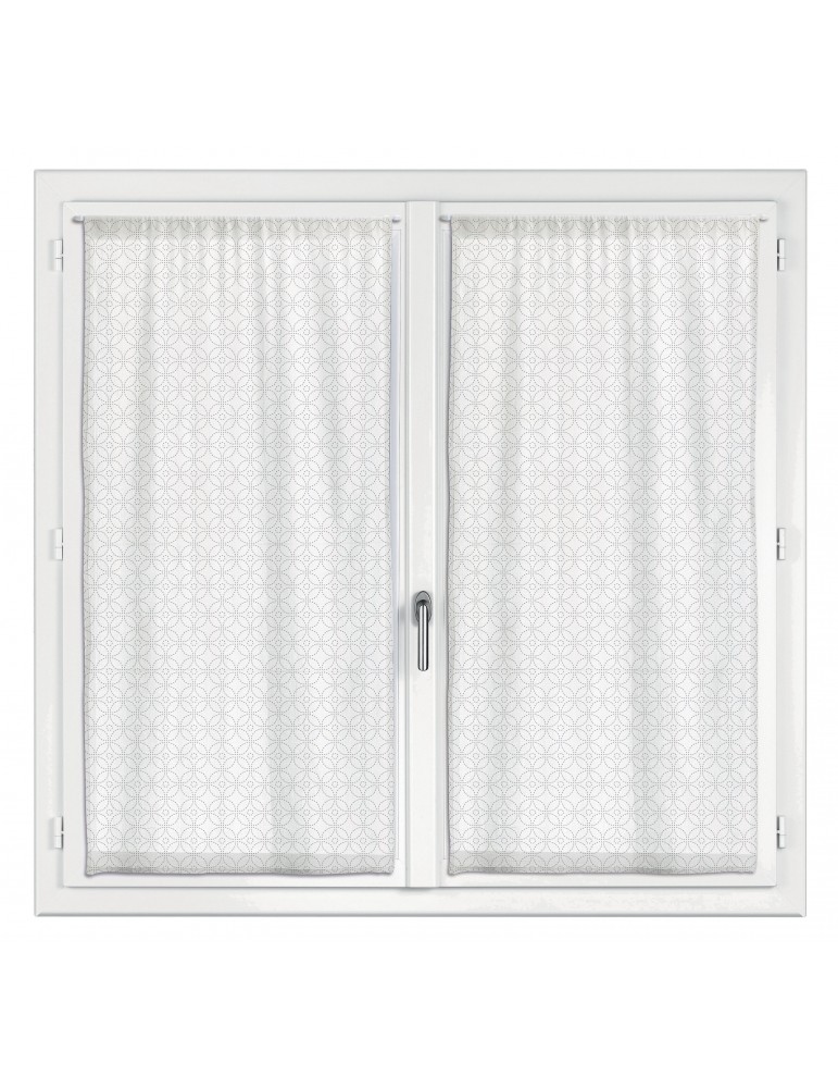 2 rideaux voile Touch Fantaisie Blanc 60 x 160 3007010202Les Ateliers du Linge 2 rideaux voile Touch Fantaisie Blanc 60 x 160 3007010202Les Ateliers du Linge