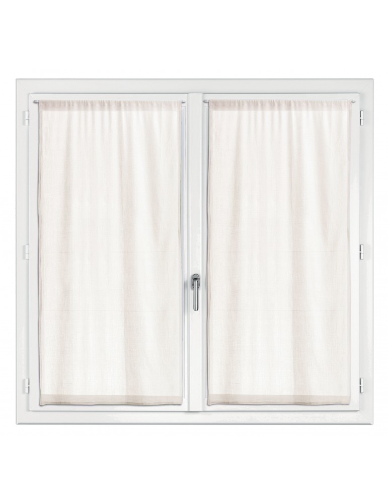2 rideaux voile Touch Ecru 45 x 90 7586012202Les Ateliers du Linge 2 rideaux voile Touch Ecru 45 x 90 7586012202Les Ateliers du Linge