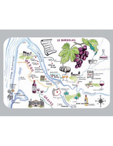 Set de Table Dessin Vignoble Bordeaux 45 X 30 8499308000Torchons & Bouchons