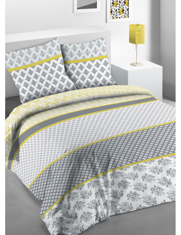 Parure de lit 2 personnes Eva avec housse de couette et taies d'oreiller Imprimée 260 x 240 3367000503Les Ateliers du Linge Parure de lit 2 personnes Eva avec housse de couette et taies d'oreiller Imprimée 260 x 240 3367000503Les Ateliers du Linge