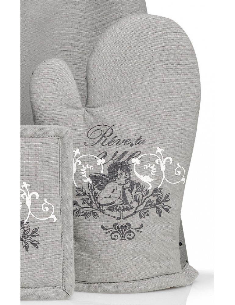 Gant de cuisine Anges Gris 18 x 28 7279070000Ça et Là Gant de cuisine Anges Gris 18 x 28 7279070000Ça et Là