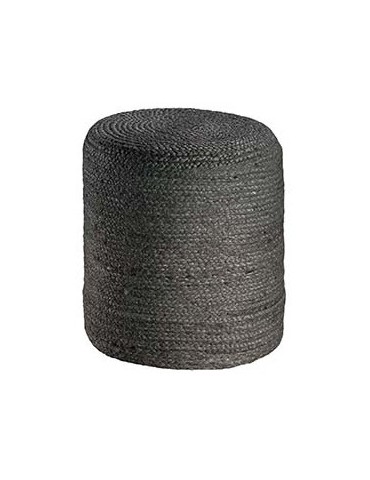 Pouf uni Jarod rond Gris diamètre 40 cm 1307992000Vivaraise