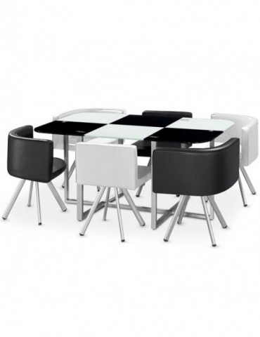 Table Mosaic XL Bicolore Noir et Blanc 803cnoirblanc