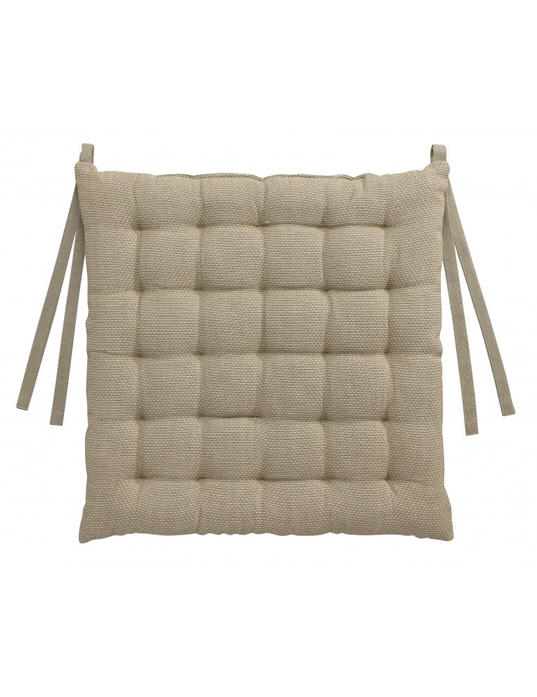 Galette de chaise Kalan Cément 38 x 38 x 3 7424082000Les Ateliers du Linge Galette de chaise Kalan Cément 38 x 38 x 3 7424082000Les Ateliers du Linge