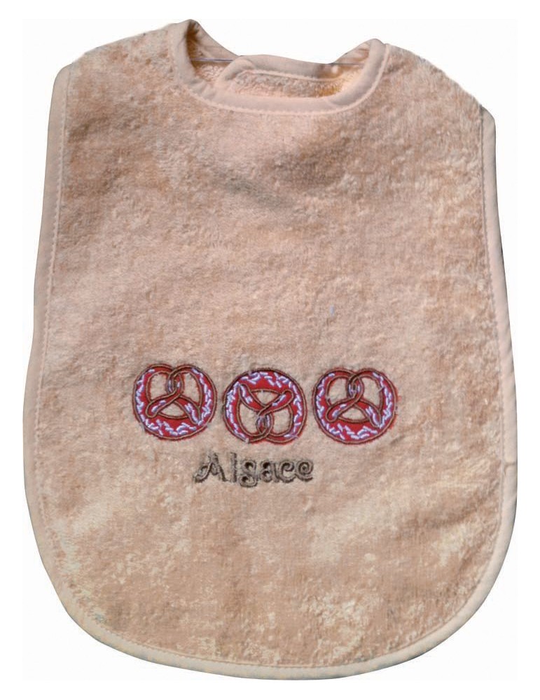 Bavoir brodé Bretzel Miel 39 X 24 4692040601Ça et Là Bavoir brodé Bretzel Miel 39 X 24 4692040601Ça et Là
