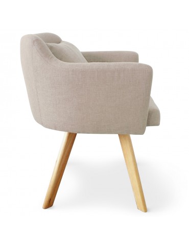 Chaise / Fauteuil scandinave Dantes Tissu Beige yf1529beige