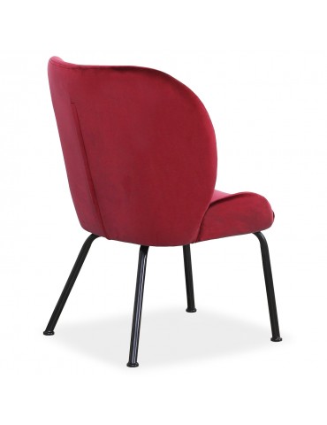 Fauteuil Coco Velours Rouge lf0136hlr50