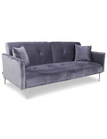 Canapé convertible 3 places Carla Velours Gris jh930velvetgrey