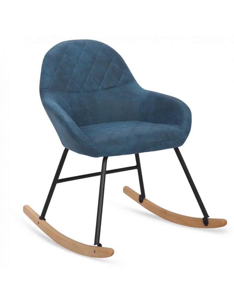 Rocking Chair Virtuoz Tissu Vieilli Bleu wx29261yblue