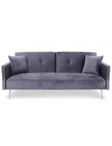 Canapé convertible 3 places Carla Velours Gris jh930velvetgrey