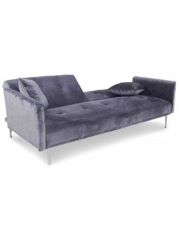 Canapé convertible 3 places Carla Velours Gris jh930velvetgrey