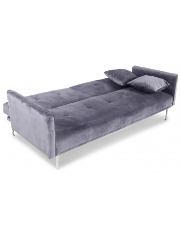 Canapé convertible 3 places Carla Velours Gris jh930velvetgrey