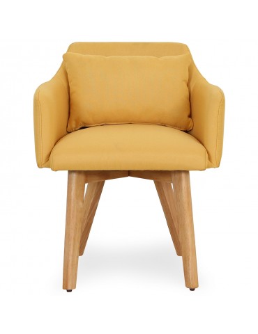 Lot de 20 chaises / fauteuils scandinaves Gybson Tissu Jaune lf5030lot20yellowfabric