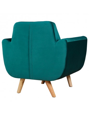 Fauteuil scandinave Danube Velours Vert l2081velvetgreen