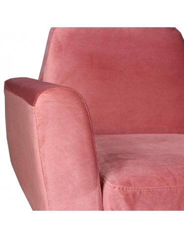 Fauteuil scandinave Danube Velours Rose l2081velvetpink