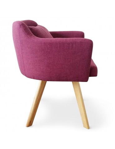 Lot de 20 Fauteuils scandinave Dantes Tissu Violet yf1529lot20violet