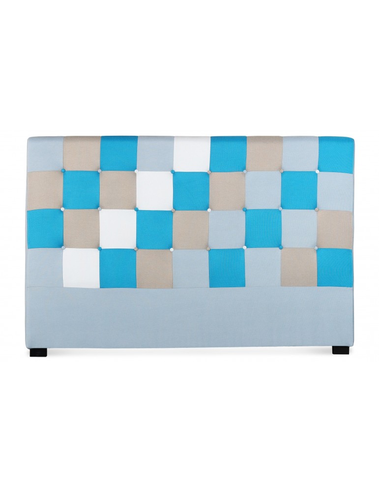 Tête de lit Luxor 180cm patchwork Bleu LF155PC180