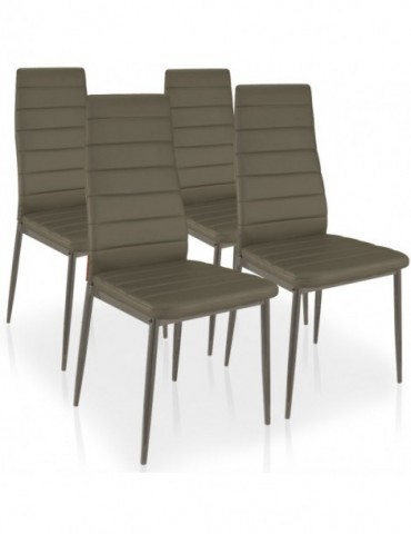 Lot de 4 chaises Stratus Taupe mlm112157taupe