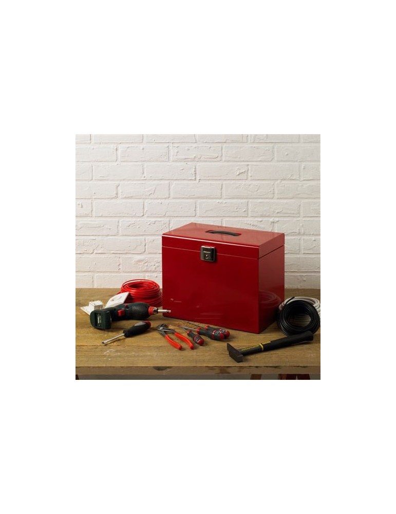 Boîte de rangement métal rouge 28.5x22cm SAFE DRA4007111Pierre Henry
