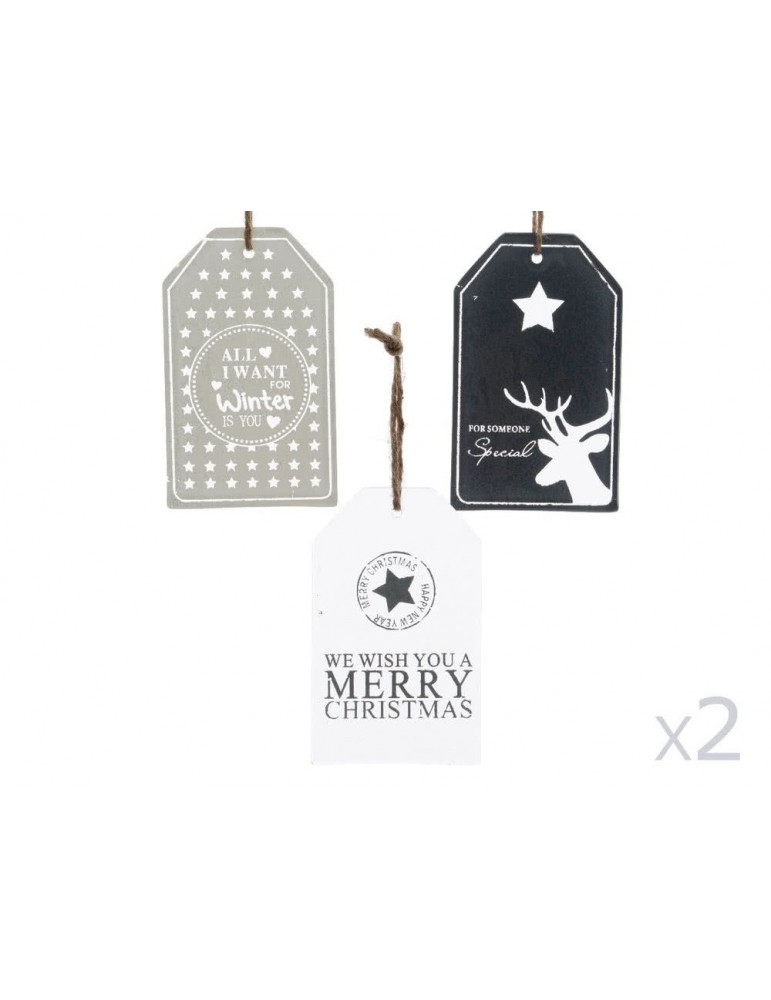 Set de 6 suspensions tag en verre motif et coloris assortis 13x8cm MANOA DEO3705106 Set de 6 suspensions tag en verre motif et coloris assortis 13x8cm MANOA DEO3705106