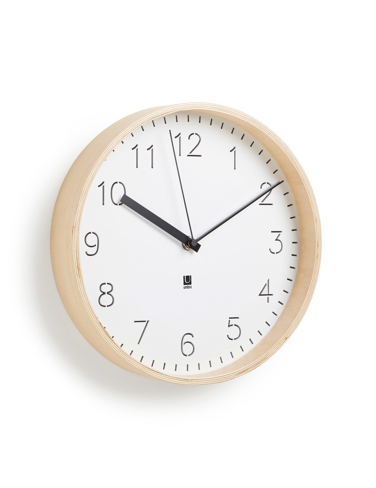 Horloge mural ou à poser en bois naturel D.25.4cm RIM DHO4374164Umbra Horloge mural ou à poser en bois naturel D.25.4cm RIM DHO4374164Umbra