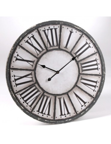 Horloge grise et blanche avec chiffres romains D.80cm OSCAR DHO6033446Amadeus
