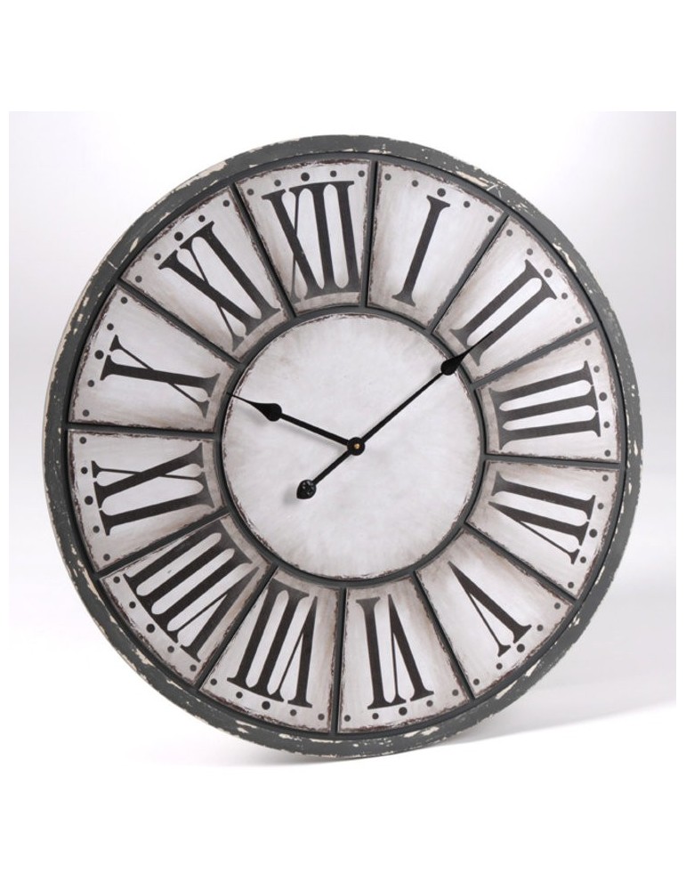 Horloge grise et blanche avec chiffres romains D.80cm OSCAR DHO6033446Amadeus