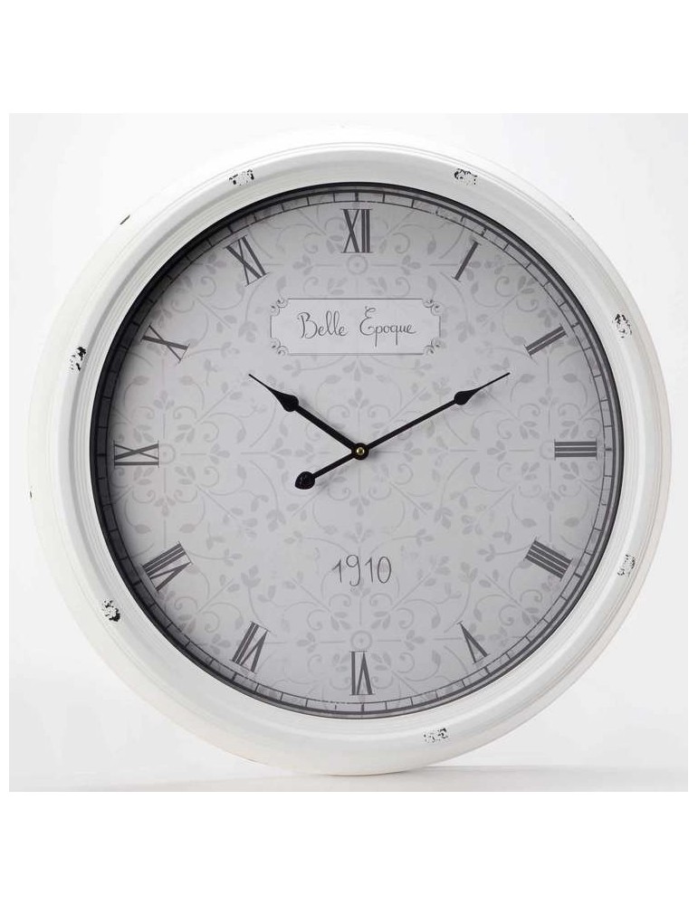 Horloge murale ronde en métal blanc D.62.5cm BELLE EPOQUE DHO3343102Amadeus